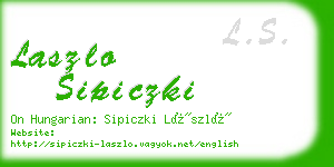 laszlo sipiczki business card